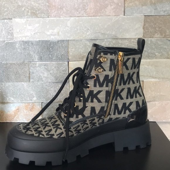 MICHAEL Michael Kors Payton Logo Jacquard Combat Boot - Picture 7 of 7